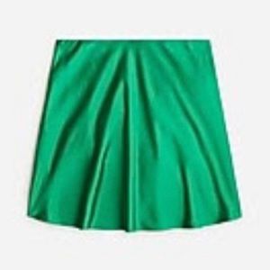 J.Crew Satin Slip Mini Skirt - KELLY GREEN